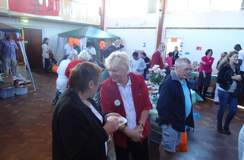Meeting visitors to the Apple Day Festival in Corby